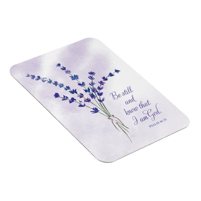Christian Encouraging Lavender with Scripture  Magnet (Right Side)