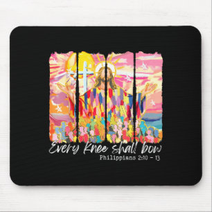 Christian Every Knee Shall Bow Bible Verse Easter  Mouse Mat