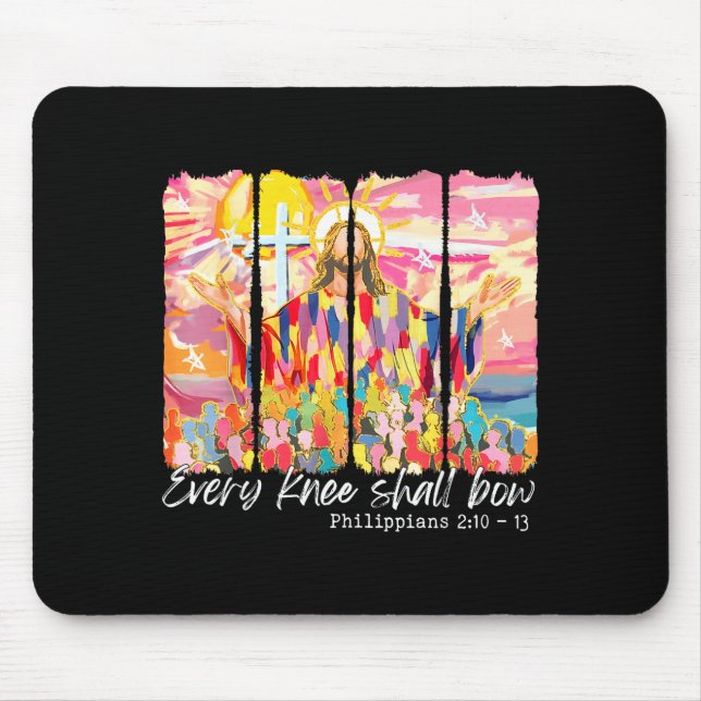Christian Every Knee Shall Bow Bible Verse Easter  Mouse Mat (Front)