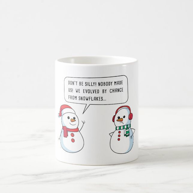 Christian Faith Apologetics Snowman – Christmas  Coffee Mug (Center)
