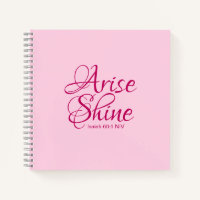 Christian Faith Arise and Shine Bible Verse Pink