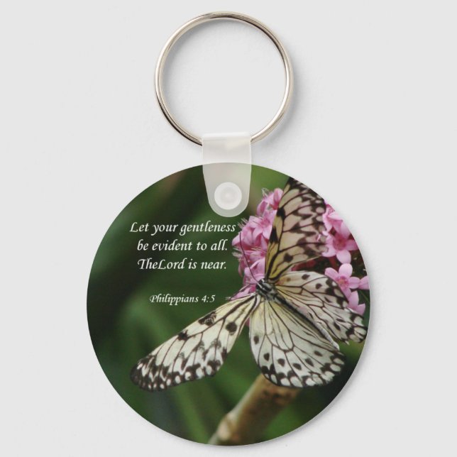 Christian Faith Art ~ Philippians 4:5 Key Ring (Front)