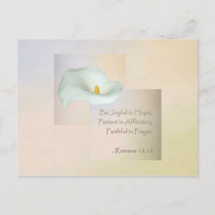 Christian Faith Art ~ Romans 12:12 Postcard