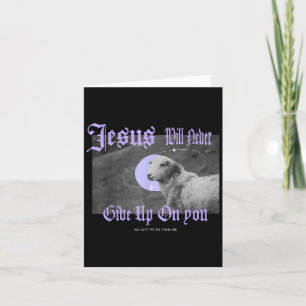 Christian Faith Bible Quote Jesus Lamb Apparel Card