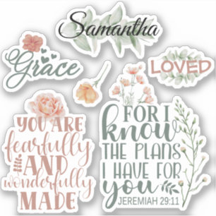 Christian Faith Bible Scripture Floral Greenery