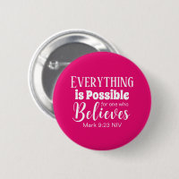 Christian Faith Bible Verse Believe Hot Pink