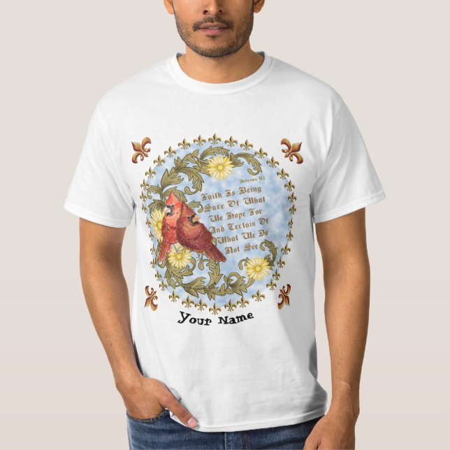 Christian Faith Cardinals  T-Shirt (Front)