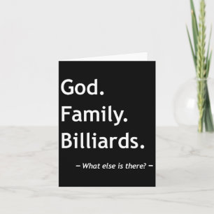 Christian Faith Christianity God Family Billiards Card