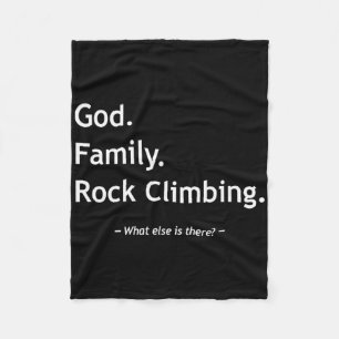 Christian Faith Christianity God Family Rock Climb Fleece Blanket