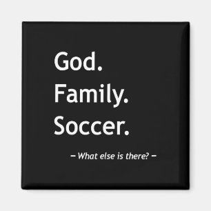 Christian Faith Christianity God Family Soccer Magnet