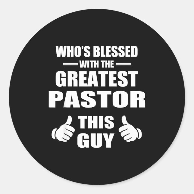 Christian Faith Church Fellowship Congregation Pas Classic Round Sticker (Front)