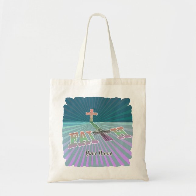 Christian Faith Cross Tote Bag (Front)