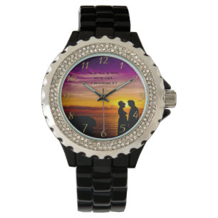 Christian Faith cross with 2 Corinthians 5:7 Watch