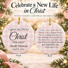 Christian Faith Declaration Keepsake Ceramic Tree Decoration
