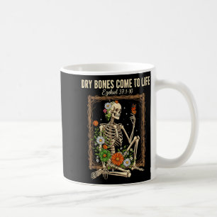 Christian Faith Dry Bones Come To Life Skeleton Fl Coffee Mug