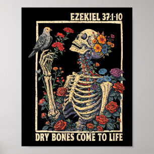Christian faith dry bones come to life skeleton poster