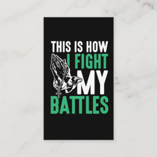 Christian Faith Fight My Battles Prayer Christ Business Card