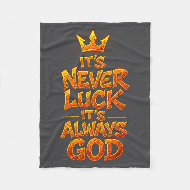 Christian Faith God Quote Religious Belief Men Wom Fleece Blanket (Front)