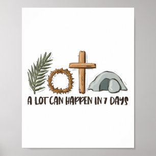 Christian Faith Happy Easter Day A Lot Can Happen Poster