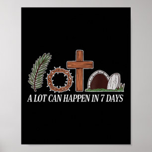 Christian Faith Happy Easter Day A Lot Can Happen Poster