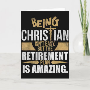 Christian Faith Humor Retirement Plan Heaven Amazi Card