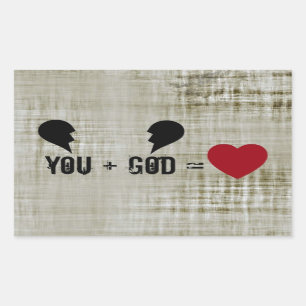 Christian Faith in God Rectangular Sticker