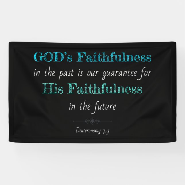 Christian Faith Inspirational: GOD’s Faithfulness Banner (Horizontal)