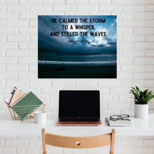 Christian Faith, Inspirational, Peace in the Storm Photo Print