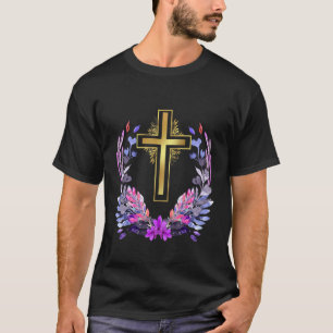 Christian Faith Jesus Catholic Religion Cross Flow T-Shirt