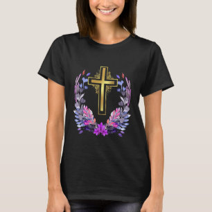 Christian Faith Jesus Catholic Religion Cross Flow T-Shirt