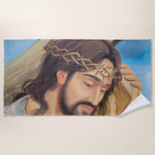 Christian Faith Jesus Christ Beach Towel