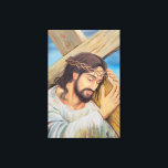 Christian Faith Jesus Christ Canvas Print<br><div class="desc">A painting of Jesus carrying the cross. Perfect to show all his love and faith.</div>