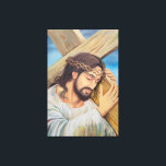 Christian Faith Jesus Christ Canvas Print<br><div class="desc">A painting of Jesus carrying the cross. Perfect to show all his love and faith.</div>