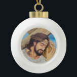 Christian Faith Jesus Christ Ceramic Ball Christmas Ornament<br><div class="desc">A painting of Jesus carrying the cross. Perfect to show all his love and faith.</div>
