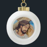 Christian Faith Jesus Christ Ceramic Ball Christmas Ornament<br><div class="desc">A painting of Jesus carrying the cross. Perfect to show all his love and faith.</div>