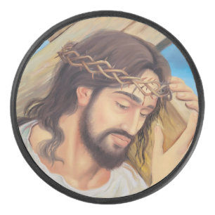 Christian Faith Jesus Christ Hockey Puck