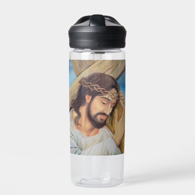 Christian Faith Jesus Christ Water Bottle (Front)