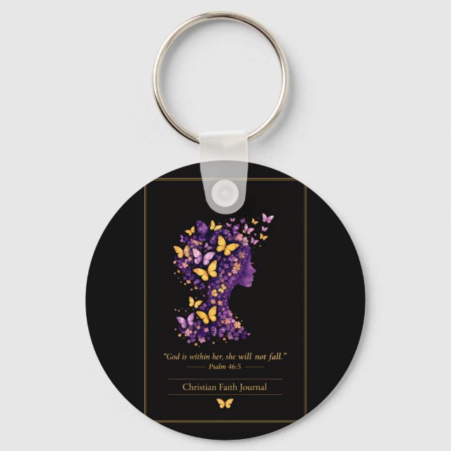 Christian Faith Journal – Psalm 46:5 Key Ring (Front)