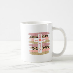 Christian Faith Love Hope Blessed - Cross Cheetah  Coffee Mug