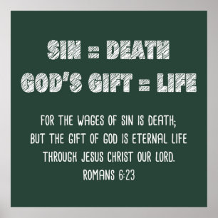 Christian Faith Math Equation: Salvation Gospel   Poster