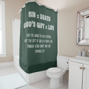 Christian Faith Math Equation: Salvation Gospel  Shower Curtain