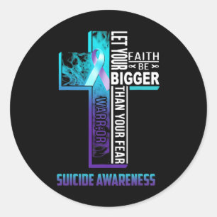 Christian Faith Quote For Mental Health Suicide Pr Classic Round Sticker
