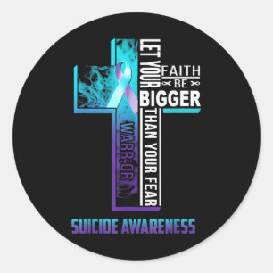 Christian Faith Quote For Mental Health Suicide Pr Classic Round Sticker