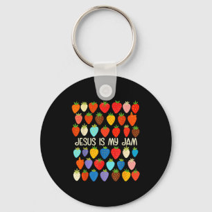Christian Faith Religious Strawberry Jesus That Is Key Ring