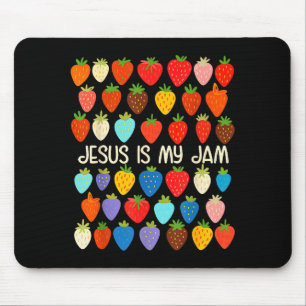 Christian Faith Religious Strawberry Jesus That Is Mouse Mat