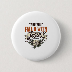 Christian Fall-O-Ween Jesus Vintage Engraving Shir 6 Cm Round Badge