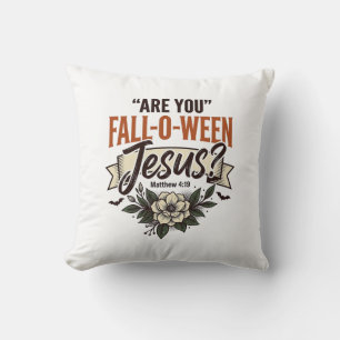 Christian Fall-O-Ween Jesus Vintage Engraving Shir Cushion
