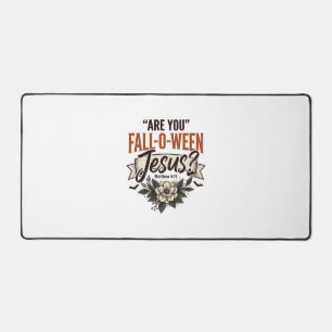 Christian Fall-O-Ween Jesus Vintage Engraving Shir Desk Mat
