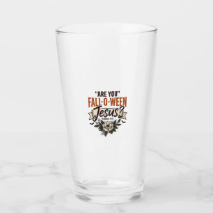 Christian Fall-O-Ween Jesus Vintage Engraving Shir Glass