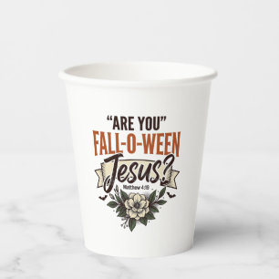 Christian Fall-O-Ween Jesus Vintage Engraving Shir Paper Cups